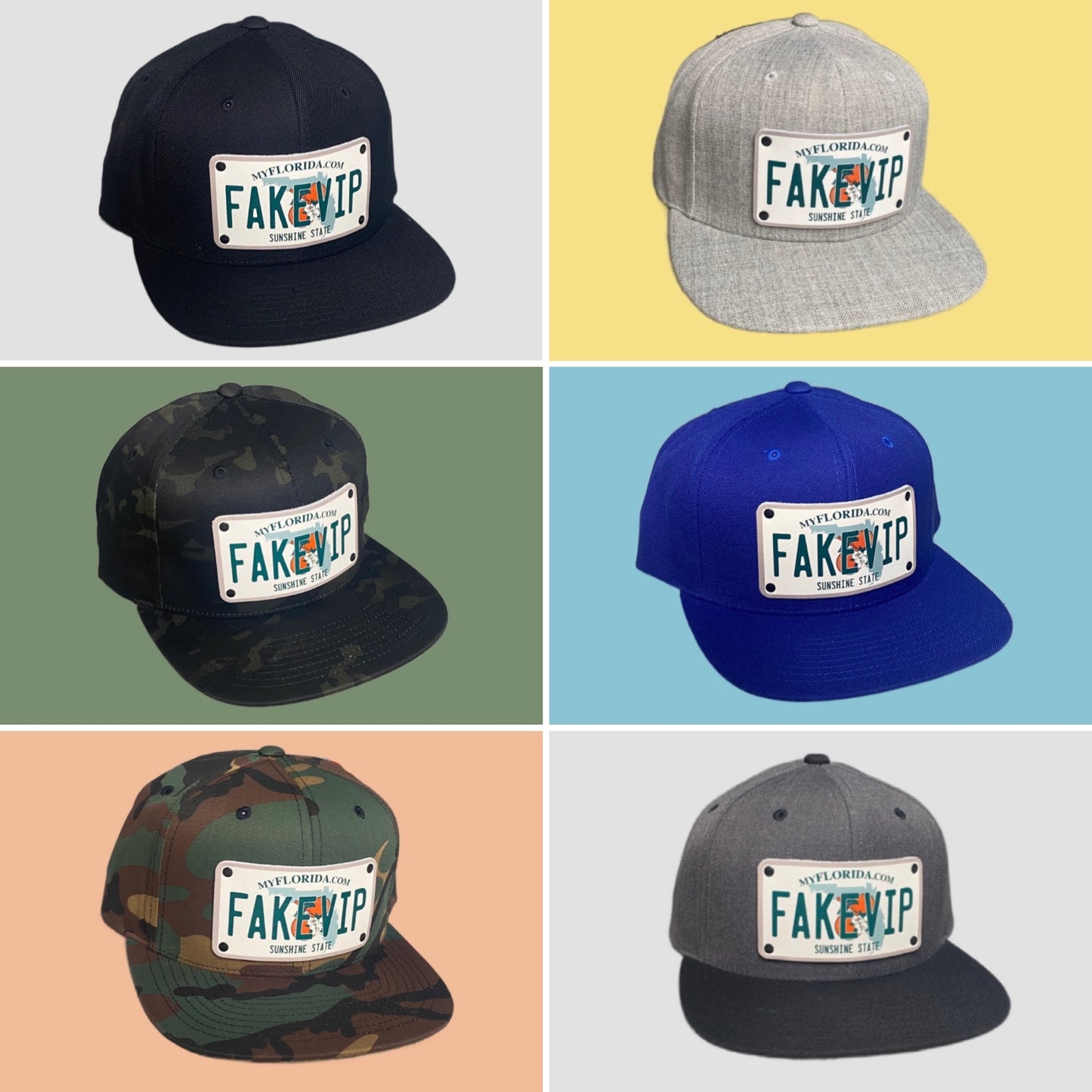 Black Camouflage License Plate Hat