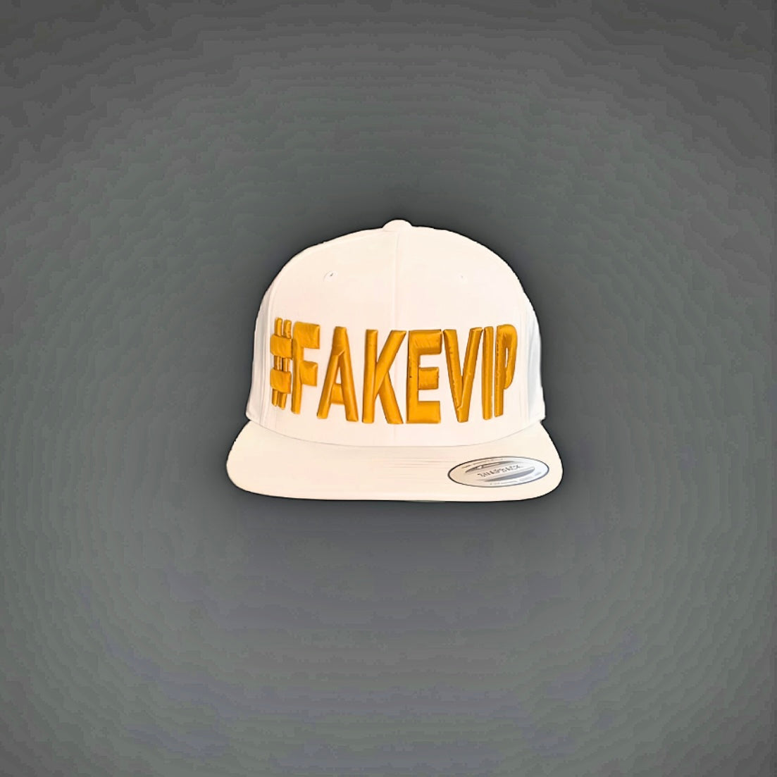 #FAKEVIP- White hat with Gold Lettering