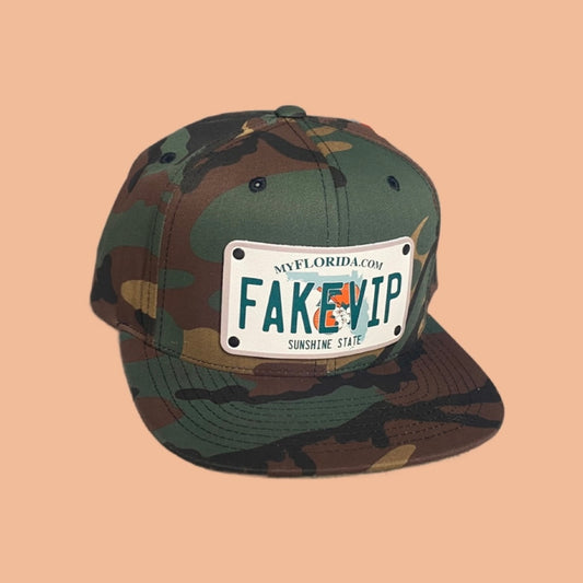 Green Camouflage License Plate Hat
