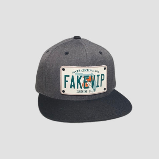 Dark Gray w/ Black Bill License Plate Hat