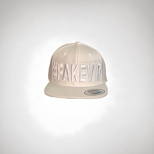 #FAKEVIP- White hat with White Lettering