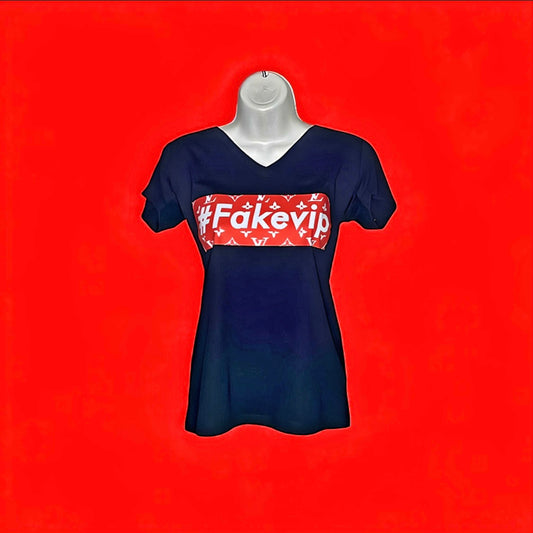 Women’s LV Red V-neck