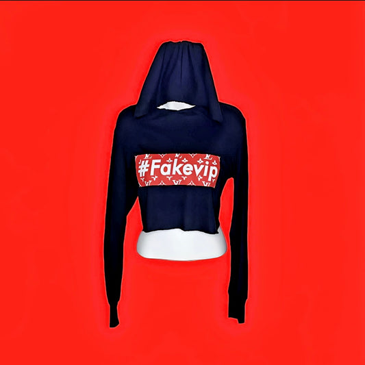 Women’s LV Red Crop Top Hoodie